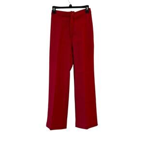 Vintage 70s 80s Levi's Women's RED High Rise Wide Leg Polyester Trousers Small